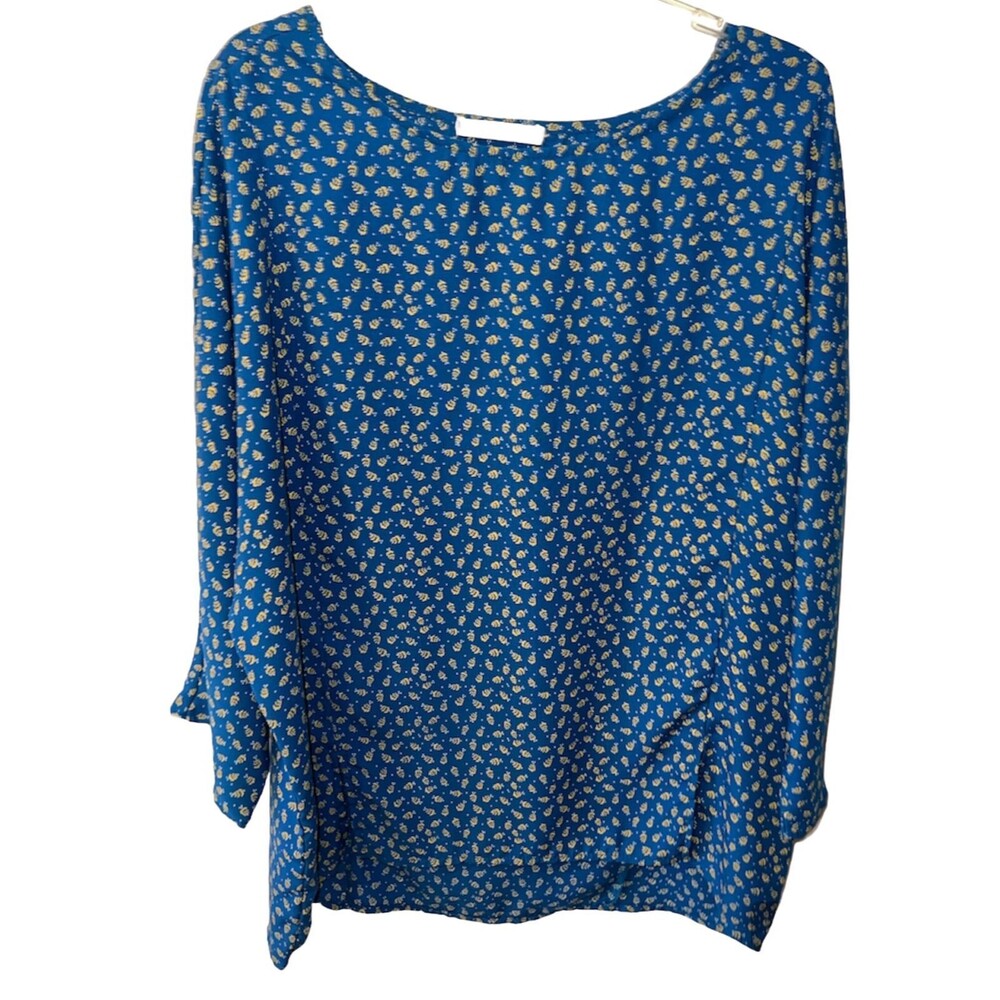 Le Lis Anthropologie Blouse Womens Medium Floral Top USA Dolman Sleeve feminine